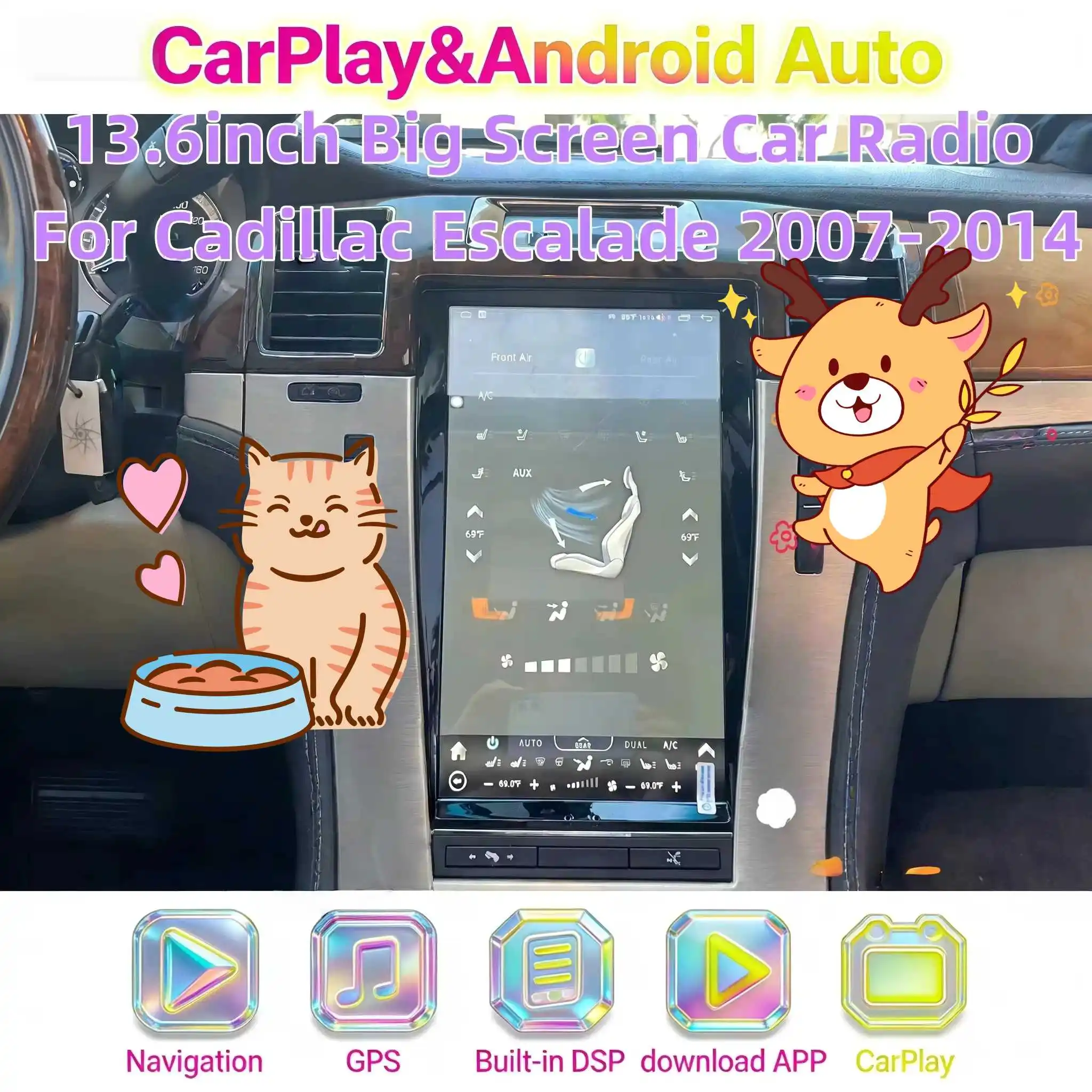 H Touch screen Bluetooth 5.0 For cadillac escalade 2004-2017 Android 14 CarPlay Multimedia GPS Navigation 13.6 ” head unit
H Touch screen Bluetooth 5.0 For cadillac escalade 2004-2017 Android 14 CarPlay Multimedia GPS Navigation 13.6 ” head unit