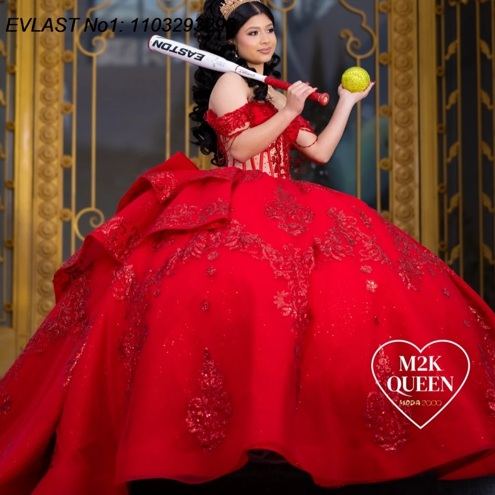 Индивидуальное блестящее красное бальное платье EVLAST для Quinceanera с цветочными аппликациями, бисером, бантом и корсетом, для Sweet 16, Vestidos De 15 Anos AQ185
Индивидуальное блестящее красное бальное платье EVLAST для Quinceanera с цветочными аппликациями, бисером, бантом и корсетом, для Sweet 16, Vestidos De 15 Anos AQ185