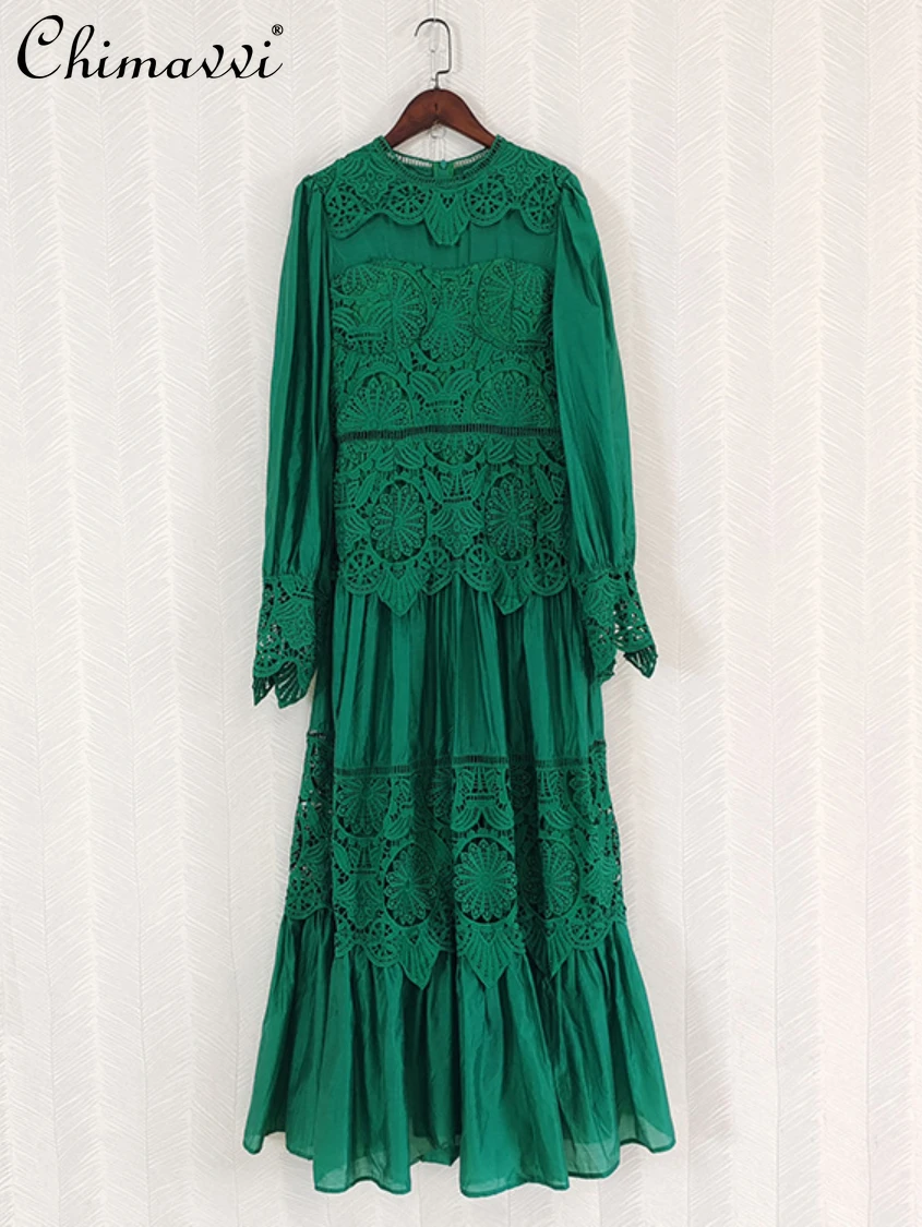 Ladies 2024 Spring Clothes New Fashion High-End Fashion Lace Ruffled Dress for Women High Waist Slimming Elegant Long Dresses
Ladies 2024 Spring Clothes New Fashion High-End Fashion Lace Ruffled Dress for Women High Waist Slimming Elegant Long Dresses