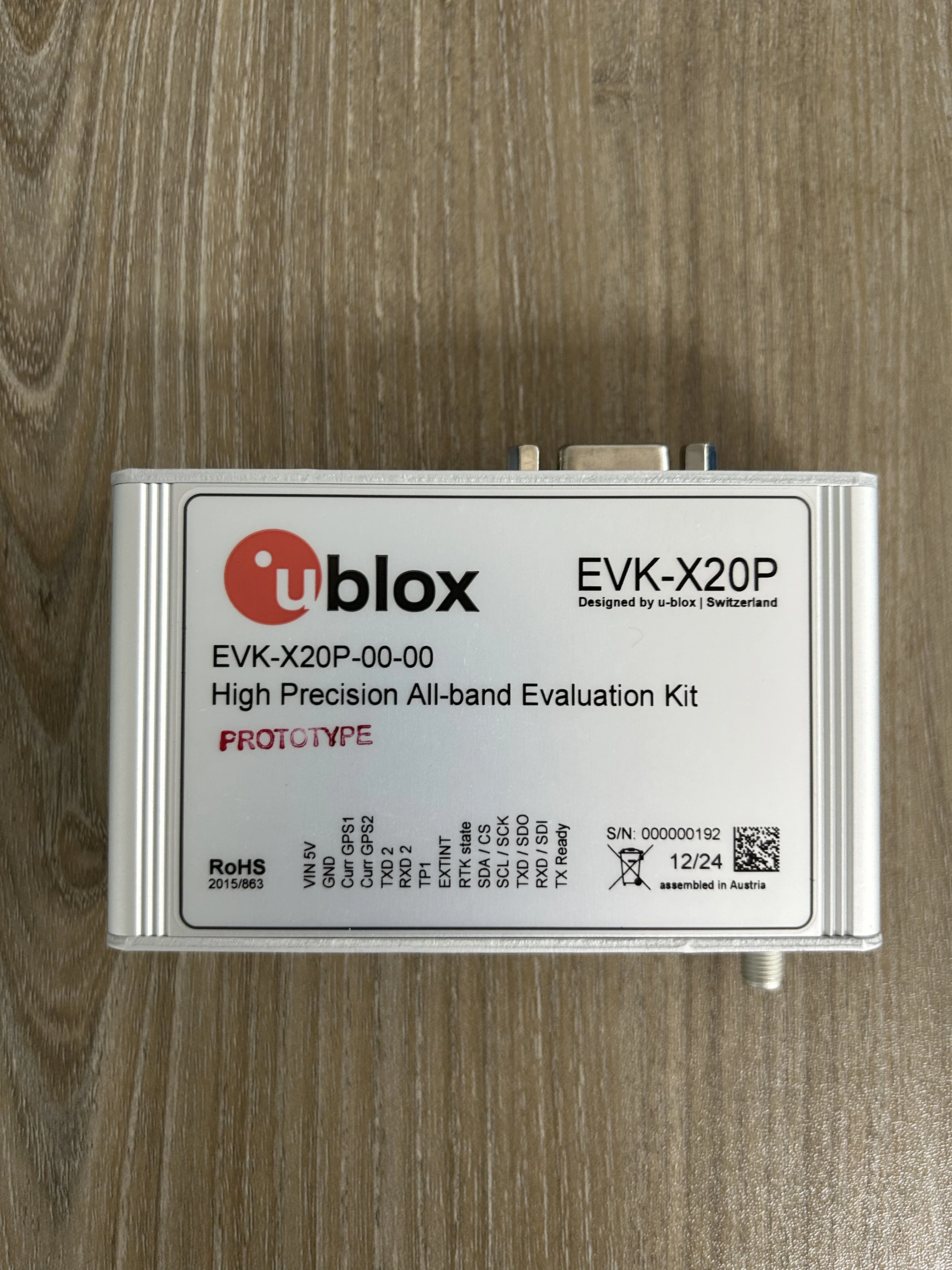 U-blox EVK-X20P-00 GNSS/GPS development tool EVK-X20P-00-00 ZED-F9P
U-blox EVK-X20P-00 GNSS/GPS development tool EVK-X20P-00-00 ZED-F9P