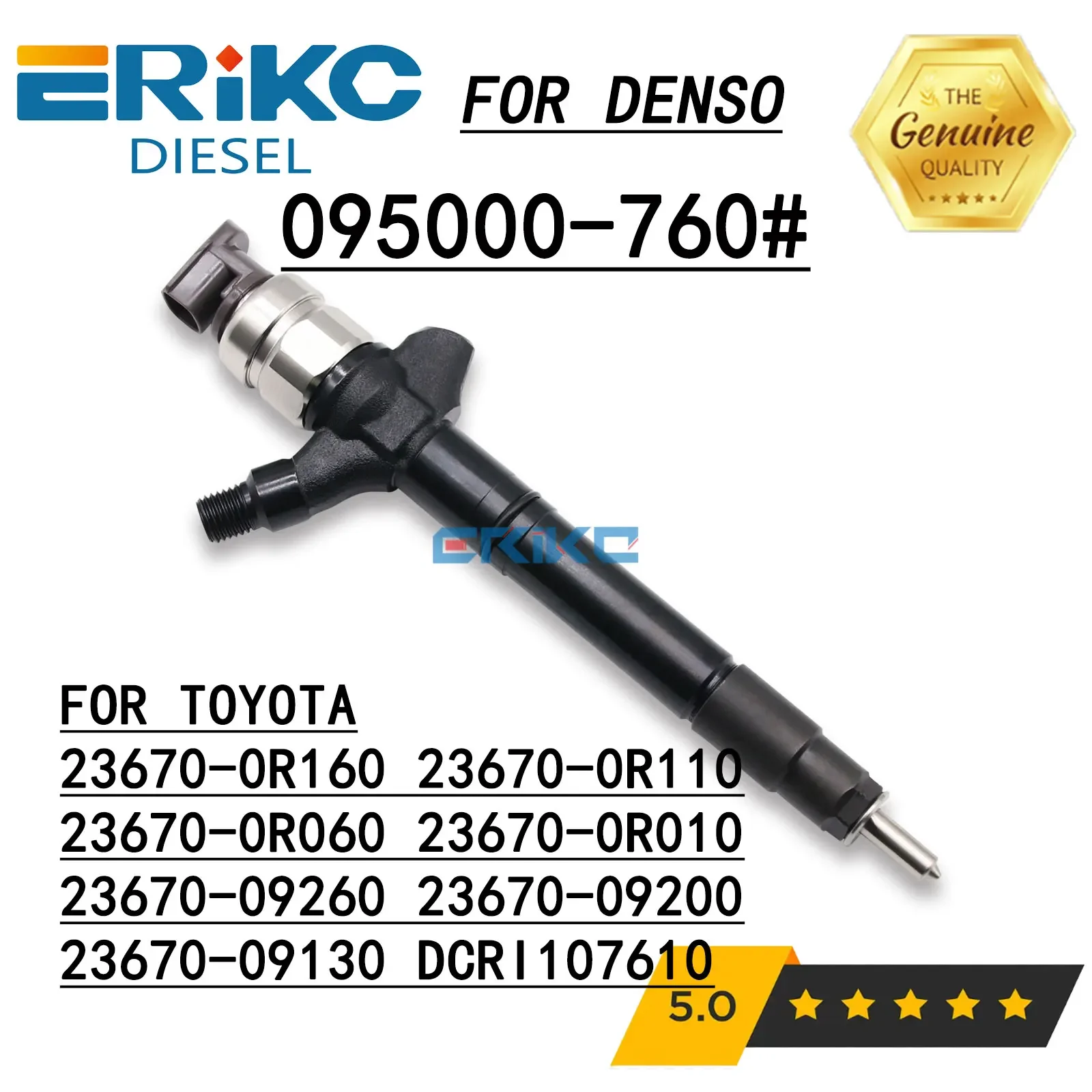 095000-7600 095000-7601 Diesel Injector Assembly 095000-7602 for DENSO Toyota Avensis 23670-09200 23670-09130
095000-7600 095000-7601 Diesel Injector Assembly 095000-7602 for DENSO Toyota Avensis 23670-09200 23670-09130