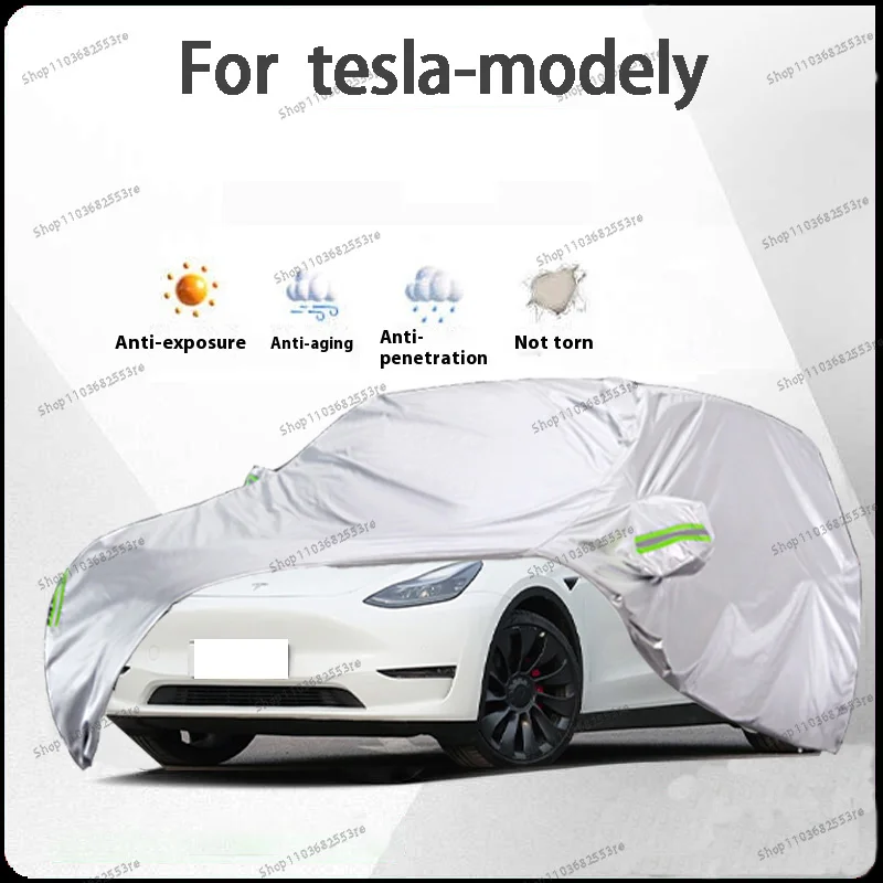 For Tesla Model Y Fit Car Cover Waterproof Dustproof Sunshade (UV) Snowproof Silve Full Cover with All-Day Protection
For Tesla Model Y Fit Car Cover Waterproof Dustproof Sunshade (UV) Snowproof Silve Full Cover with All-Day Protection