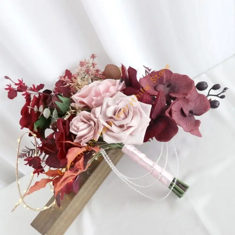 Bridal Bouquets for Wedding Party, Artificial Rose Wedding Bouquet with Pearl 55KF
Bridal Bouquets for Wedding Party, Artificial Rose Wedding Bouquet with Pearl 55KF