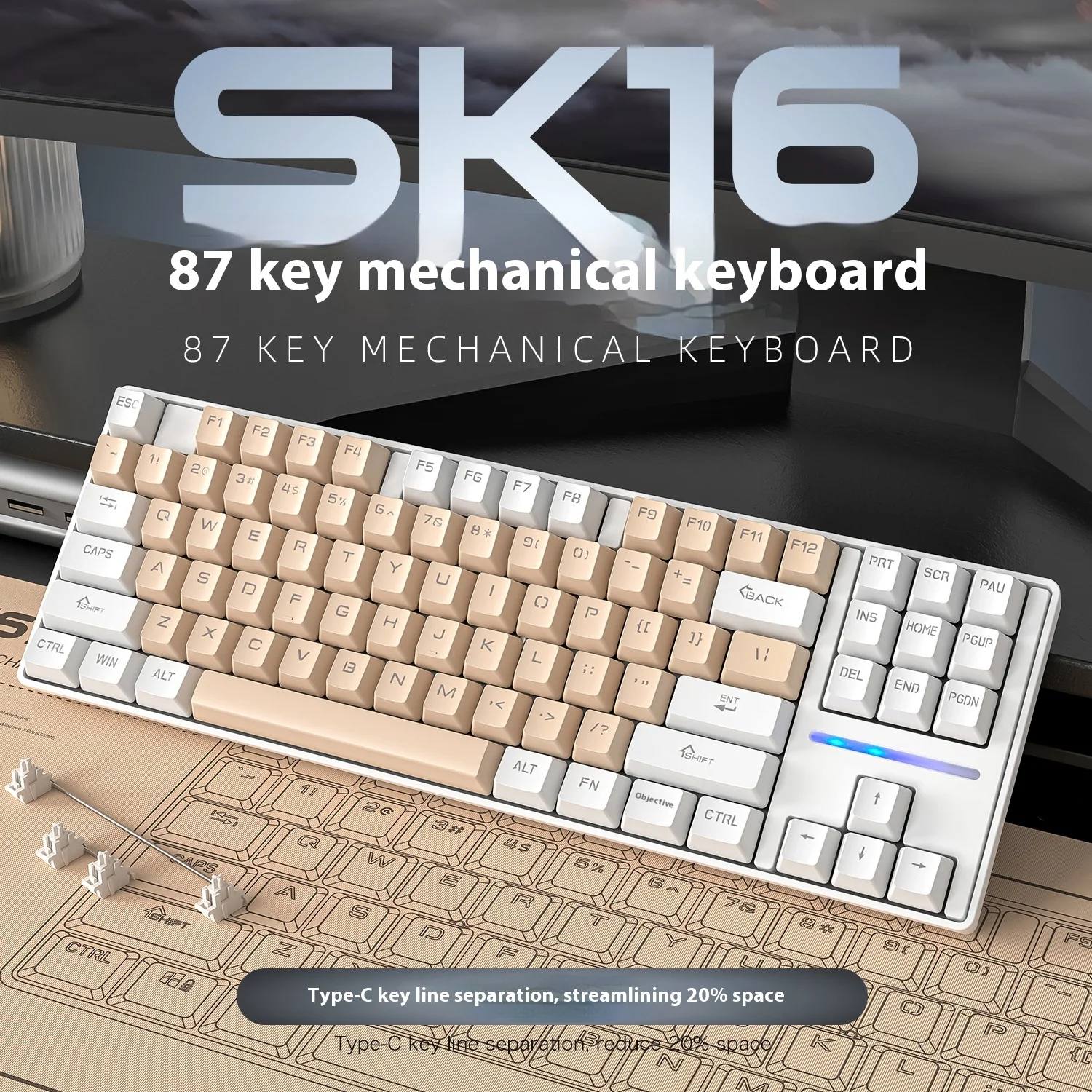 Smailwolf Sk16 Mechanical Keyboard Ergonomi ABS Plastics Hot Swap Gaming Wired Esports Gift Male Female Pc Office High Beauty
Smailwolf Sk16 Mechanical Keyboard Ergonomi ABS Plastics Hot Swap Gaming Wired Esports Gift Male Female Pc Office High Beauty