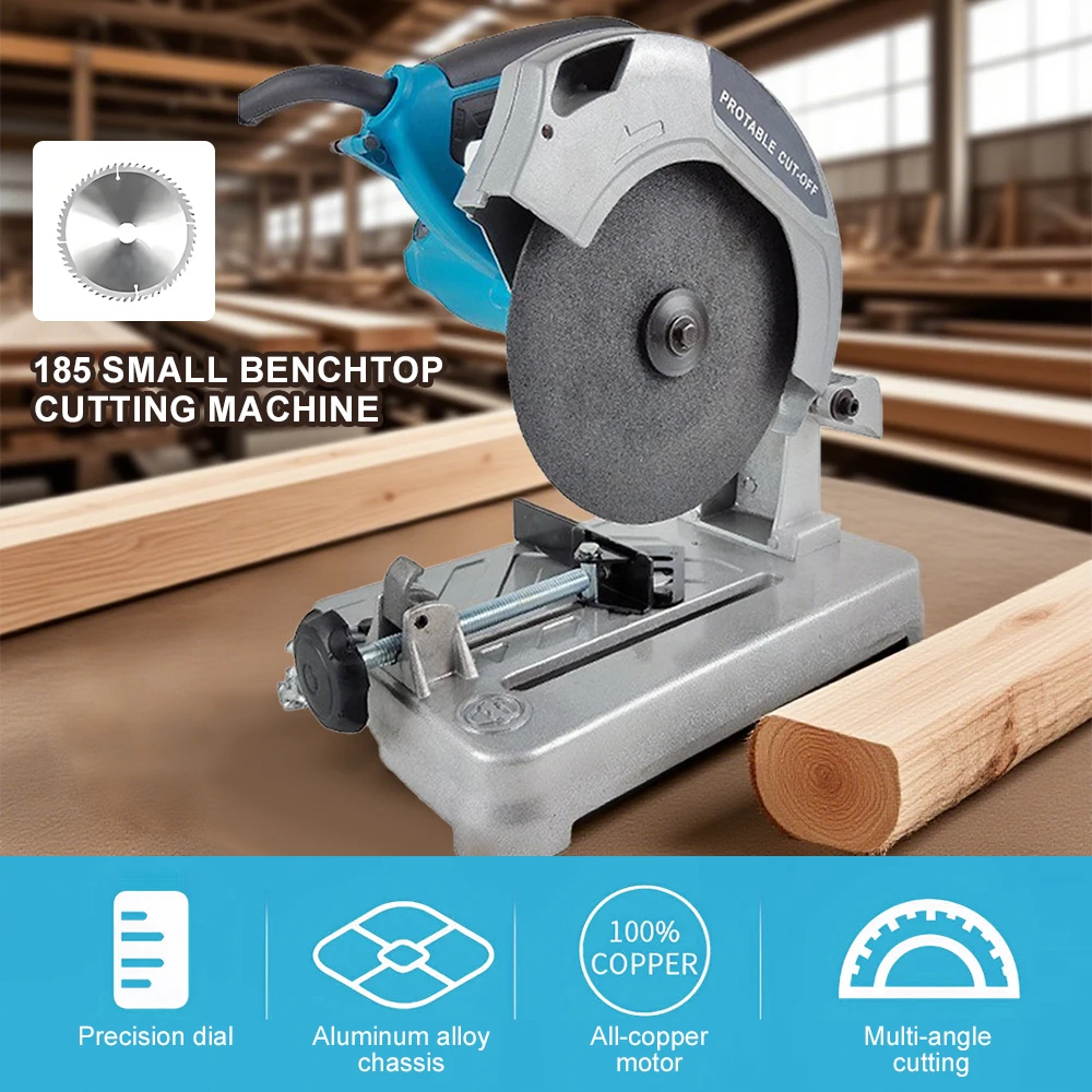 Mini Profile Cutting Machine 0-45 Degrees Table Cutter Home Use Multi-Function Cutting Machine for Desktop Aluminum Steel Wood