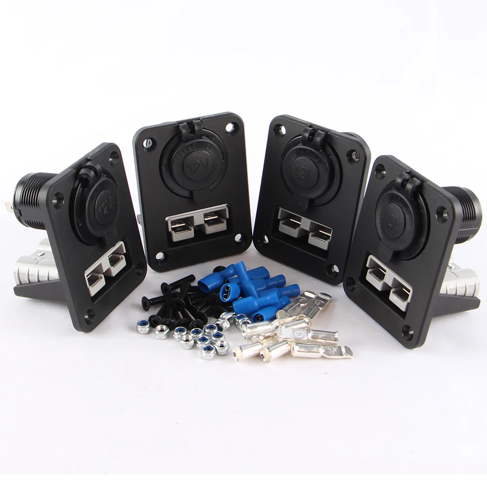 50A Battery Quick Plug Connectors to 12V/24V Cigarette Lighter Socket, 50A Flush Mount Power Panel for RV Boat Camper Van
50A Battery Quick Plug Connectors to 12V/24V Cigarette Lighter Socket, 50A Flush Mount Power Panel for RV Boat Camper Van