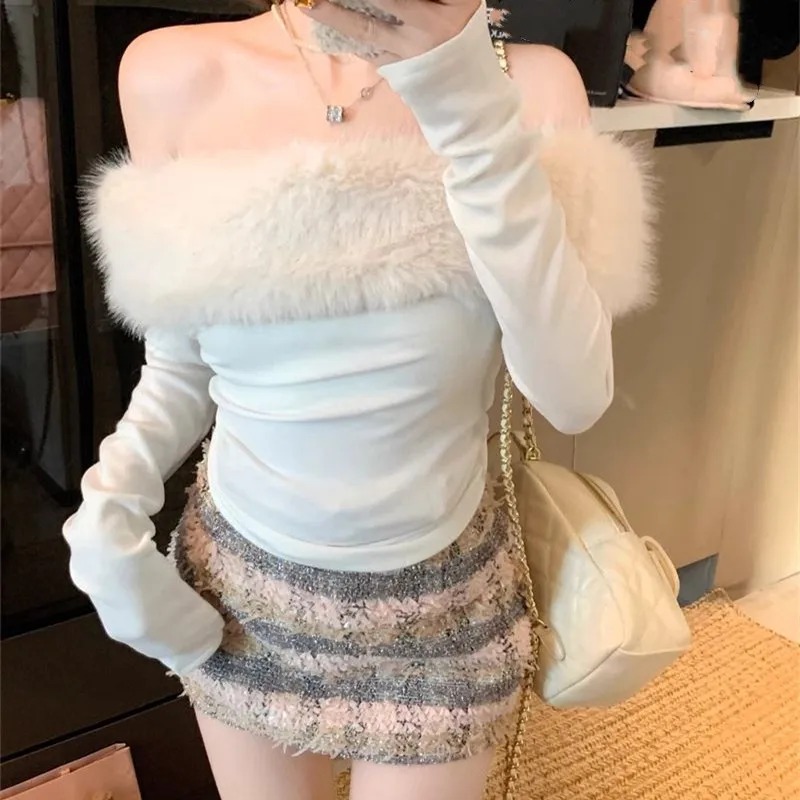 For Women Fashion Sexy Spicy Girl Slim Fit Tees Trend Top Korean style Autumn Winter New One Shoulder Long Sleeved T-shirt
For Women Fashion Sexy Spicy Girl Slim Fit Tees Trend Top Korean style Autumn Winter New One Shoulder Long Sleeved T-shirt