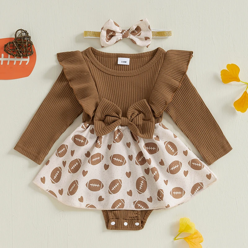 Baby Rompers Spring Autumn Long Sleeve Newborn Girls Ruffled Rugby Print Jumpsuits with Headband Toddler Infant Clothes
Baby Rompers Spring Autumn Long Sleeve Newborn Girls Ruffled Rugby Print Jumpsuits with Headband Toddler Infant Clothes