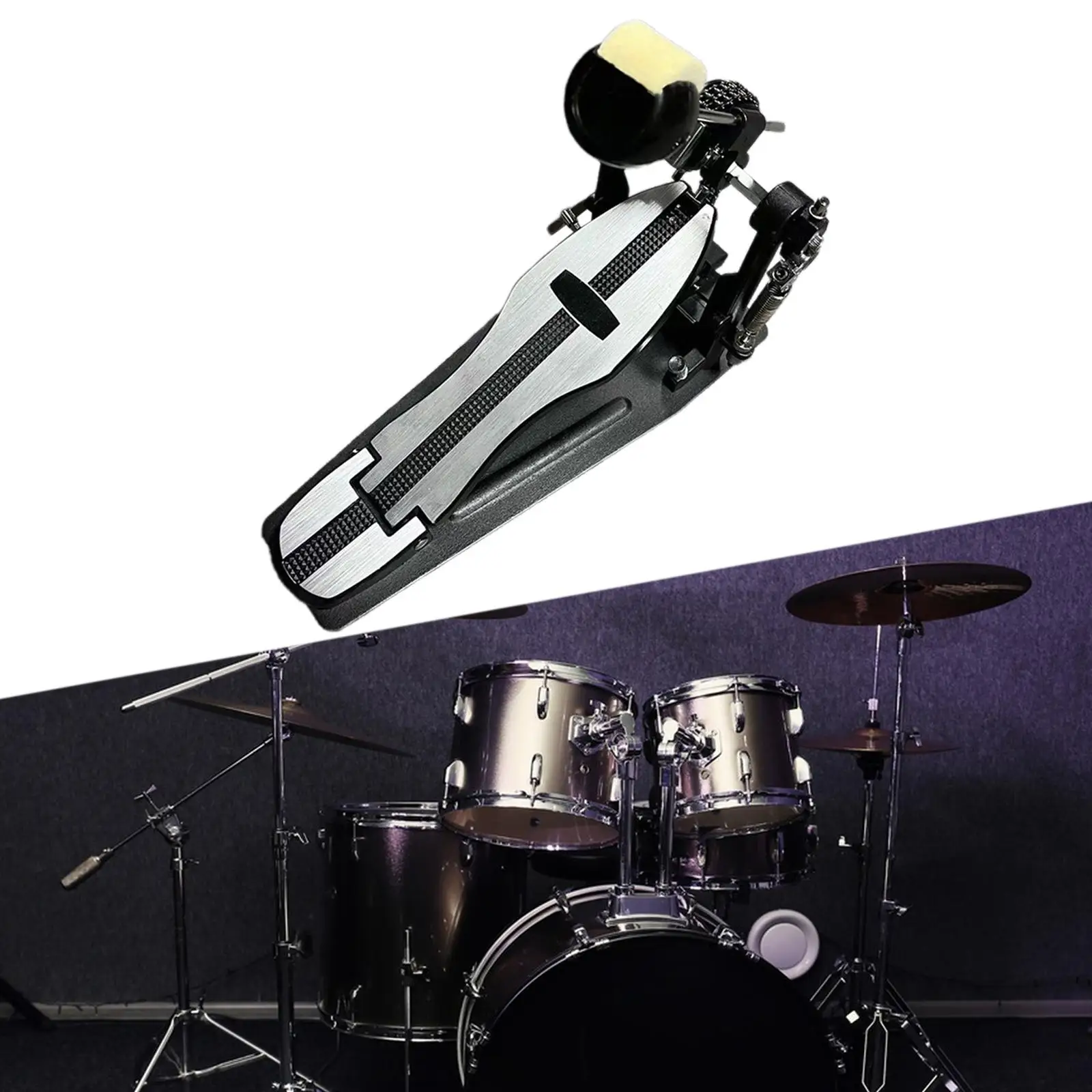 Single Foot Pedal Drum Practice with Beater Stick, Heavy Duty Percussion Parts Drum Step on Beater Electronic Drums
Single Foot Pedal Drum Practice with Beater Stick, Heavy Duty Percussion Parts Drum Step on Beater Electronic Drums