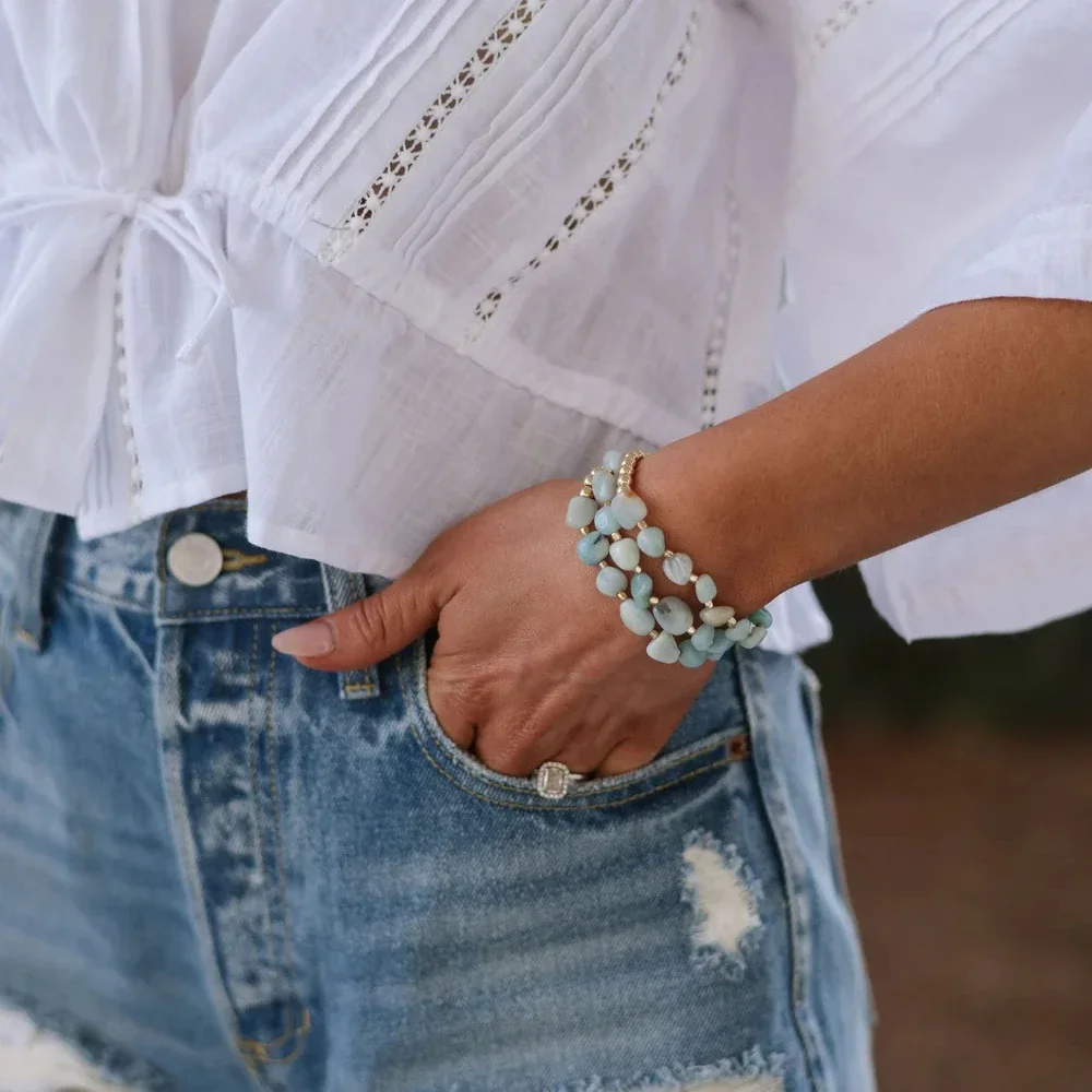 CCGOOD 18K Gold Plated Elastic Stretch Bracelet for Women with Natural Stone Adjustable Elegant Jewelry Gift for Mom
CCGOOD 18K Gold Plated Elastic Stretch Bracelet for Women with Natural Stone Adjustable Elegant Jewelry Gift for Mom