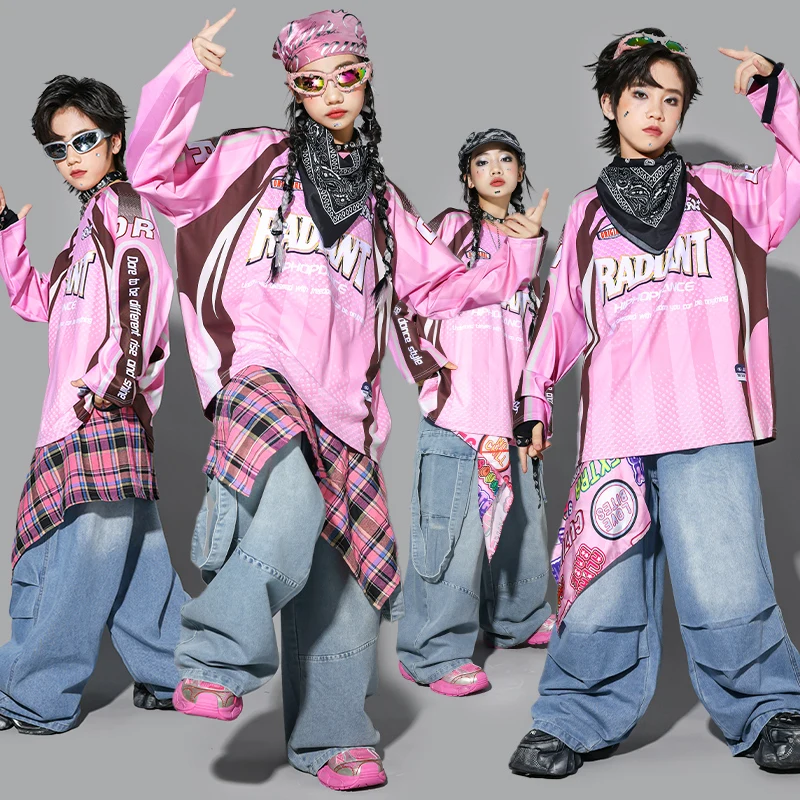 Новинка 2023 года, джазовая одежда, детская танцевальная одежда в стиле хип-хоп, розовый топ, джинсовые брюки, одежда для уличных танцев, школьная одежда для выступлений 2929
Новинка 2023 года, джазовая одежда, детская танцевальная одежда в стиле хип-хоп, розовый топ, джинсовые брюки, одежда для уличных танцев, школьная одежда для выступлений 2929