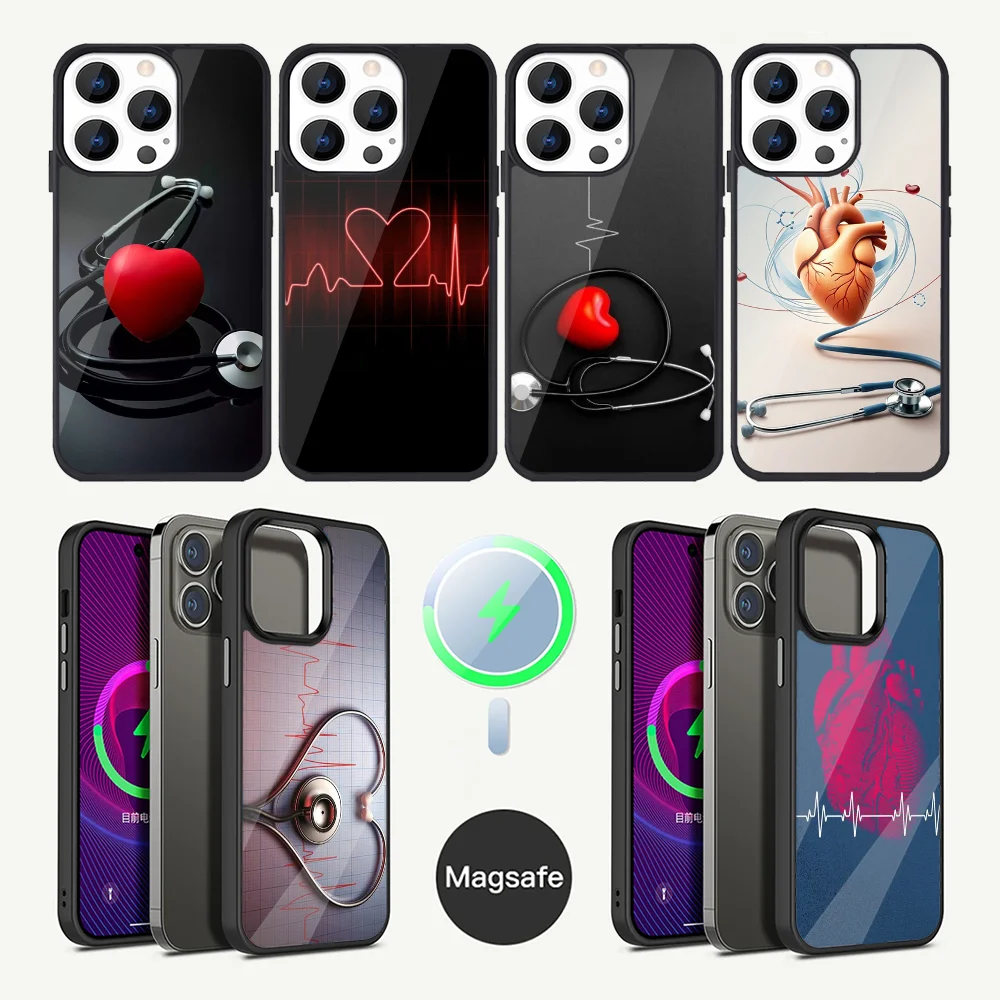 Medicine Health Heart Stethoscope Phone Case For iPhone 16,15,14,13,12,11,Plus,Pro,Max Mini Magsafe Magnetic Wireless Charging
Medicine Health Heart Stethoscope Phone Case For iPhone 16,15,14,13,12,11,Plus,Pro,Max Mini Magsafe Magnetic Wireless Charging