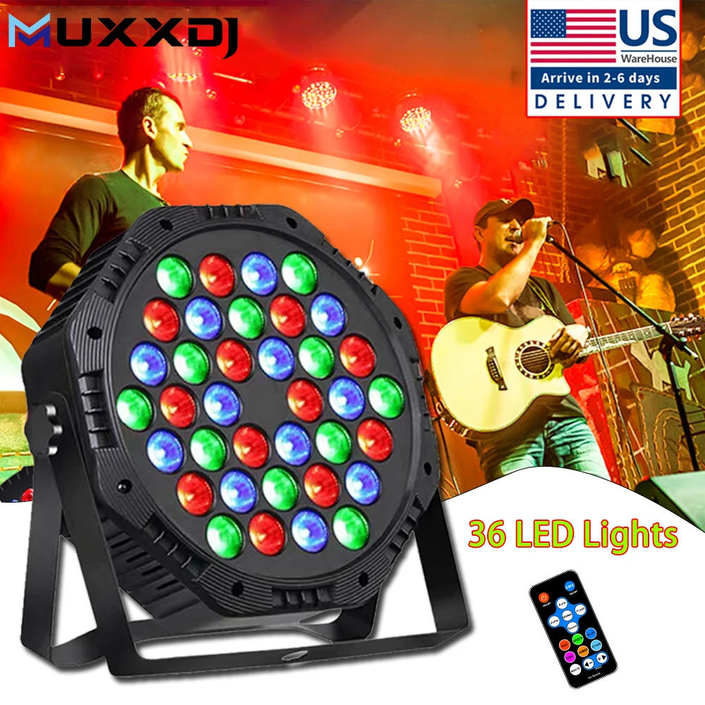 36 светодиодов RGB Disco Stage Par Light DMX512 Голосовое управление для DJ Performance Party Атмосфера освещения
36 светодиодов RGB Disco Stage Par Light DMX512 Голосовое управление для DJ Performance Party Атмосфера освещения