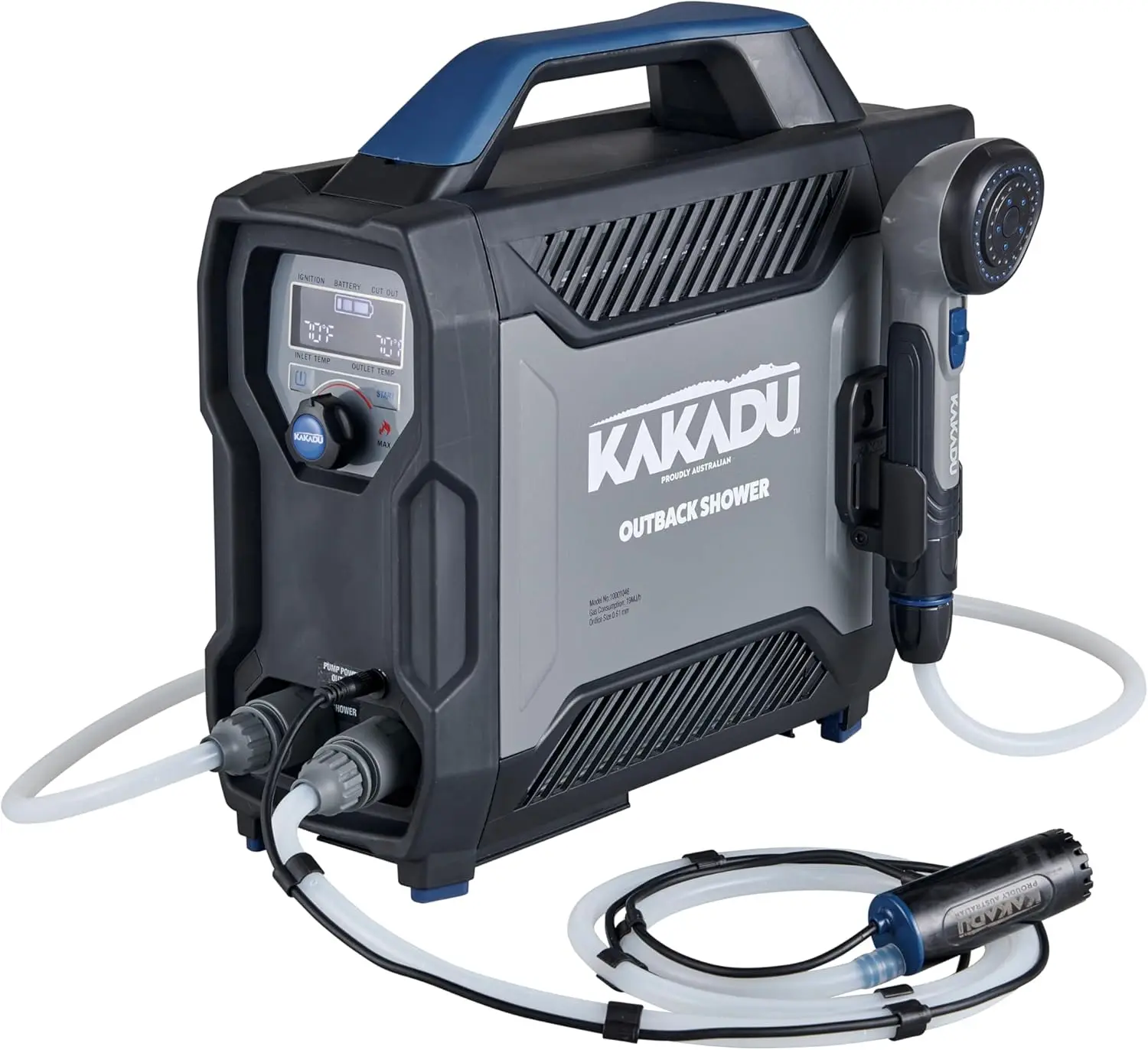 Kakadu Portable Camping Outback Shower Instant Hot Water for Outdoor Use Slimline Design Rechargeable Lithium Battery
Kakadu Portable Camping Outback Shower Instant Hot Water for Outdoor Use Slimline Design Rechargeable Lithium Battery