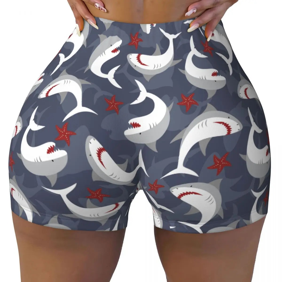 Custom Cartoon Ocean Sharks Pattern Gym Biker Running Shorts for Women Workout Yoga Shorts
Custom Cartoon Ocean Sharks Pattern Gym Biker Running Shorts for Women Workout Yoga Shorts