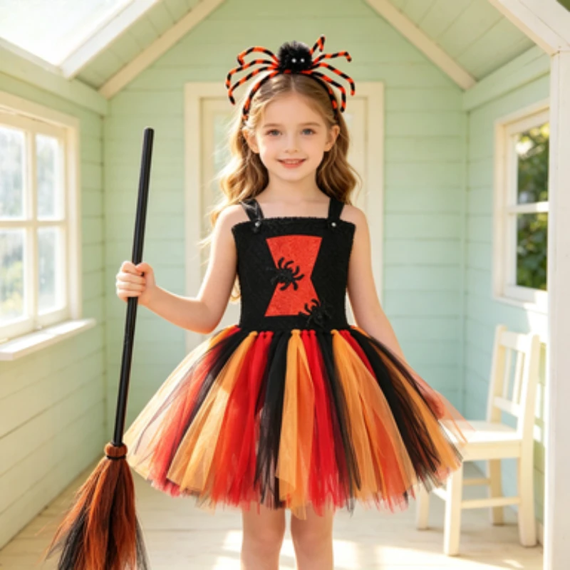 Orange tulle tutu dress for little girls, decorated with sequined cartoon patterns, casual outfits for holidays and parties
Orange tulle tutu dress for little girls, decorated with sequined cartoon patterns, casual outfits for holidays and parties