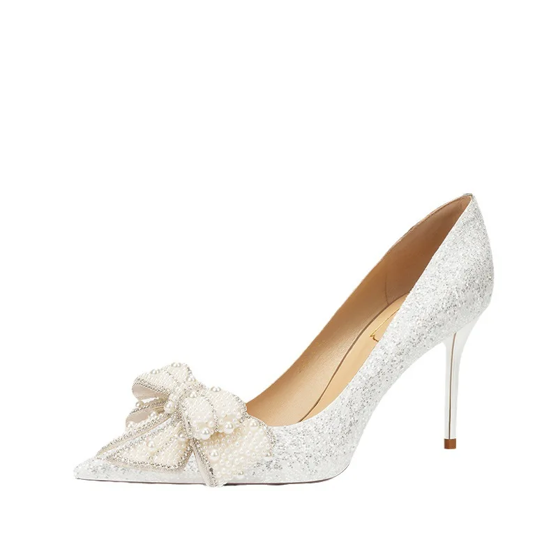 8. Высококачественные женские туфли на высоком каблуке из французской овчины с жемчужным бантом и острым носком на шпильке. Белые женские балетки на плоской подошве. Zapatos Elegantes.
8. Высококачественные женские туфли на высоком каблуке из французской овчины с жемчужным бантом и острым носком на шпильке. Белые женские балетки на плоской подошве. Zapatos Elegantes.