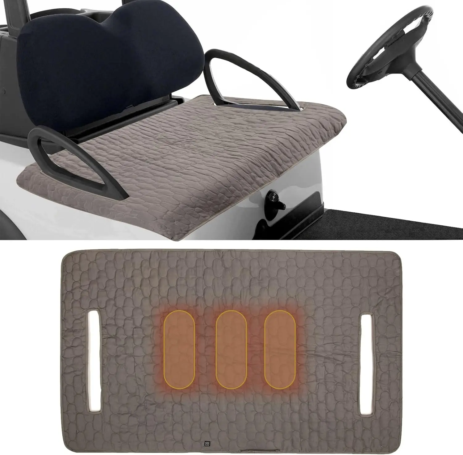 Heated Golf Cart Seat Cover with USB Heating, Non-Slip Blanket for 2-Person Seats, 52x32 Inch Winter Accessory
Heated Golf Cart Seat Cover with USB Heating, Non-Slip Blanket for 2-Person Seats, 52x32 Inch Winter Accessory