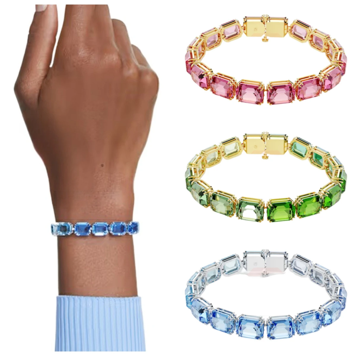 Fashionable and Luxurious S925 Block Gemstone Bracelet, Versatile for Parties, High-end and Dazzling Jewelry - Birthday Gift
Fashionable and Luxurious S925 Block Gemstone Bracelet, Versatile for Parties, High-end and Dazzling Jewelry - Birthday Gift