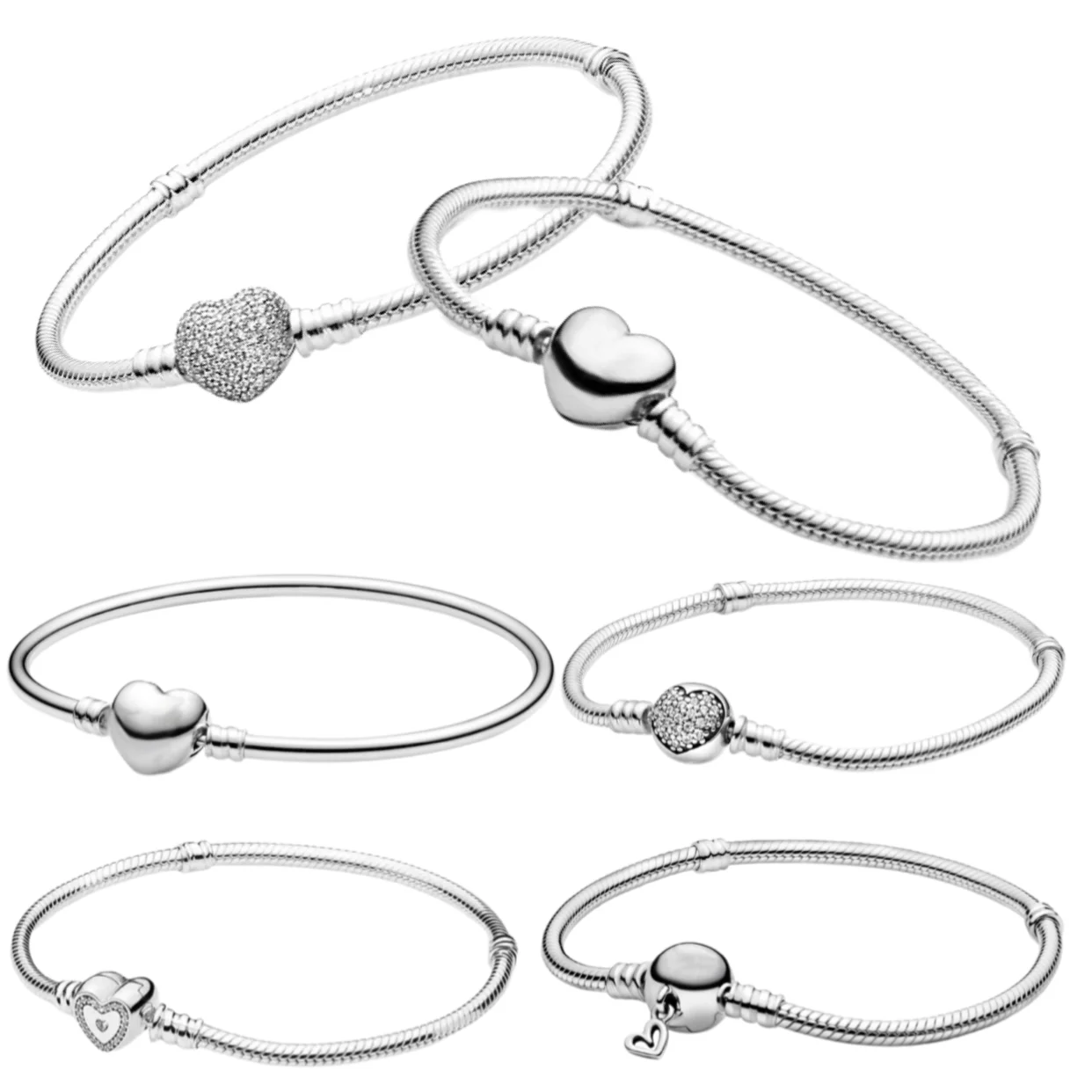 Hot classic 100%925 sterling Silver temperament sparkling love Zircon snake bone bracelet DIY high jewelry ladies exquisite gift
Hot classic 100%925 sterling Silver temperament sparkling love Zircon snake bone bracelet DIY high jewelry ladies exquisite gift