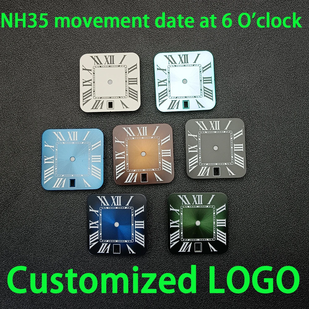 NH35 dial square dial Roman dial watch dial men's watch suitable for NH35 movement watch accessories
NH35 dial square dial Roman dial watch dial men's watch suitable for NH35 movement watch accessories