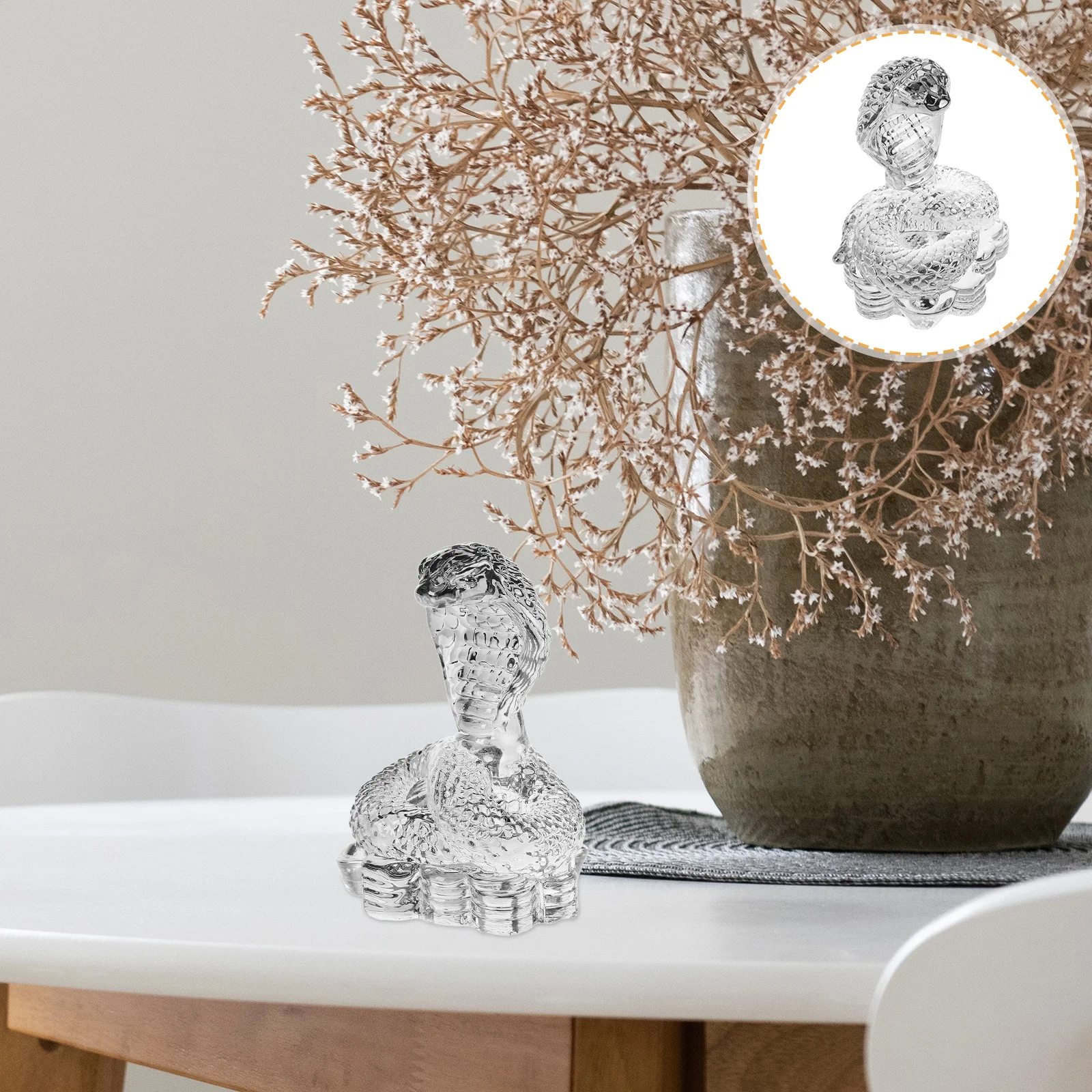 Crystal Snake Sculpture Decoration White Crystal Snake Statue Desktop Ornament for Special Gifts Memorial Statue
Crystal Snake Sculpture Decoration White Crystal Snake Statue Desktop Ornament for Special Gifts Memorial Statue