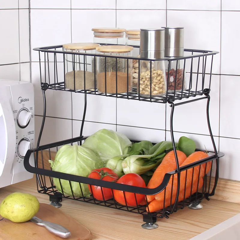Multi Functional Iron Vegetable Storage Rack Storage Basket Kitchen Supplies Floor Shelf Closet Organizer Kitchen Accessories
Multi Functional Iron Vegetable Storage Rack Storage Basket Kitchen Supplies Floor Shelf Closet Organizer Kitchen Accessories
