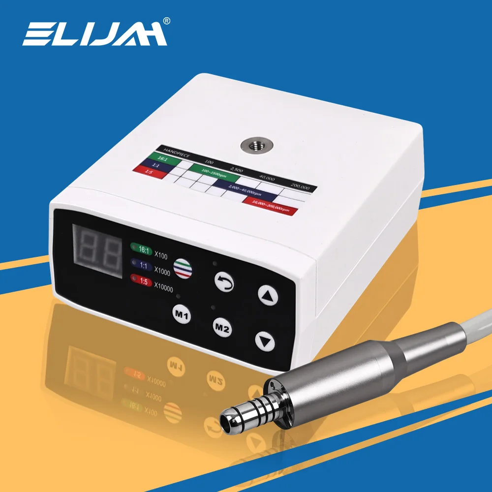 ELIJAH Dental Electric LED Micromotor Brushless Internal Spray Brushless Electric Micro Motor Dentist Low Speed Handpiece
ELIJAH Dental Electric LED Micromotor Brushless Internal Spray Brushless Electric Micro Motor Dentist Low Speed Handpiece