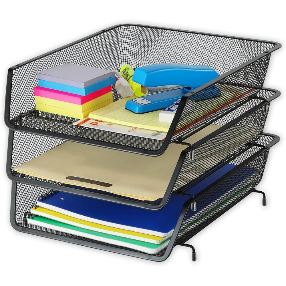 Stackable Desk File Organizer - 3 Packs of Document and Letter Trays for Efficient Paper Management
Stackable Desk File Organizer - 3 Packs of Document and Letter Trays for Efficient Paper Management