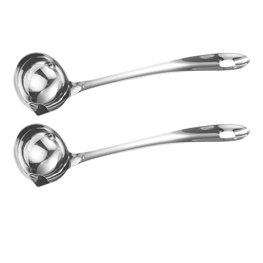 2 Pcs Soup Spoon Fat Separator Ladle Spoons Strainer Grease for Gravy Splitter Cooking Skimming
2 Pcs Soup Spoon Fat Separator Ladle Spoons Strainer Grease for Gravy Splitter Cooking Skimming