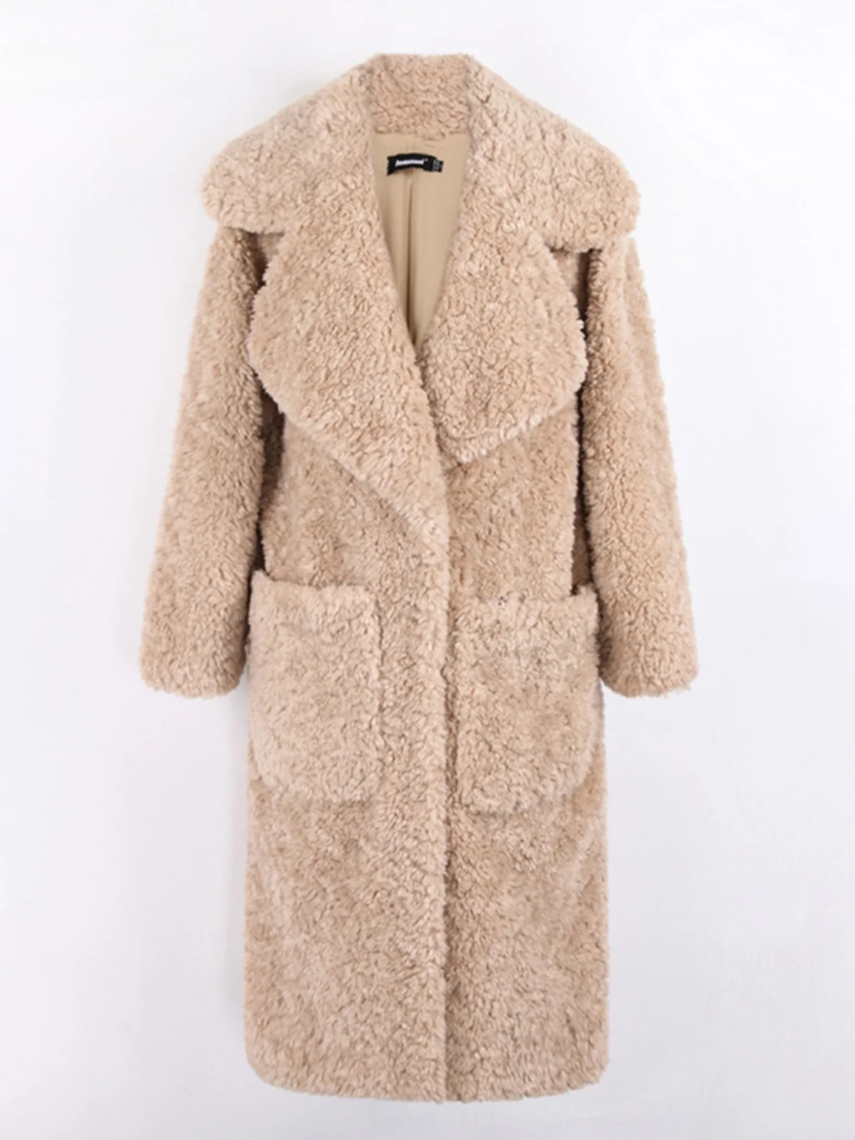 Nerazzurri Women's Long Coat Loose Fit Faux Fur Jacket Simulated Suede Lapel Winter Outerwear Korean Style Commute Fashion
Nerazzurri Women's Long Coat Loose Fit Faux Fur Jacket Simulated Suede Lapel Winter Outerwear Korean Style Commute Fashion