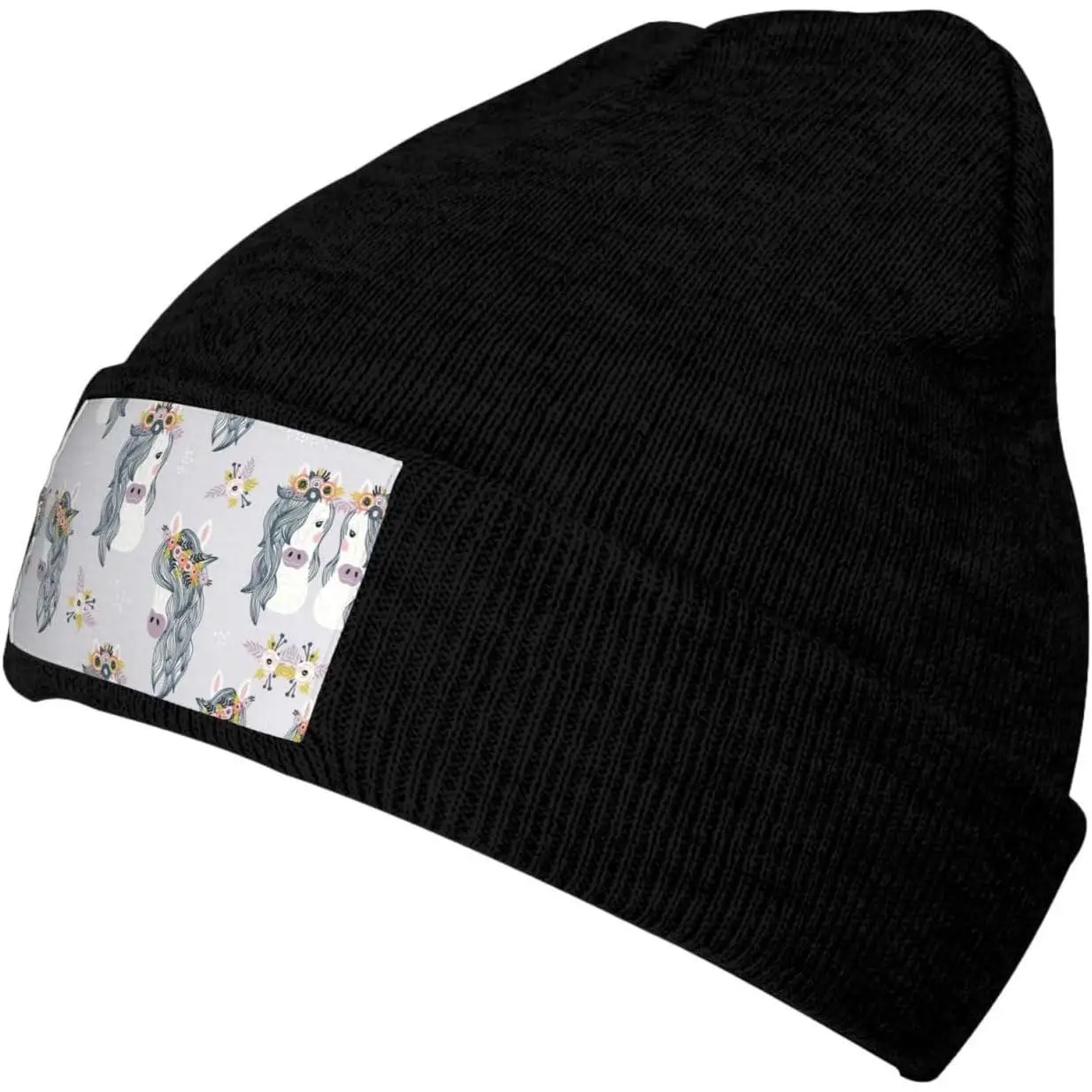 Horses Print Knitted Hat Fall Winter Hat Cuffed Double Layers Thick Knitted Soft Warm Cap Black Travel Outdoor Camping
Horses Print Knitted Hat Fall Winter Hat Cuffed Double Layers Thick Knitted Soft Warm Cap Black Travel Outdoor Camping