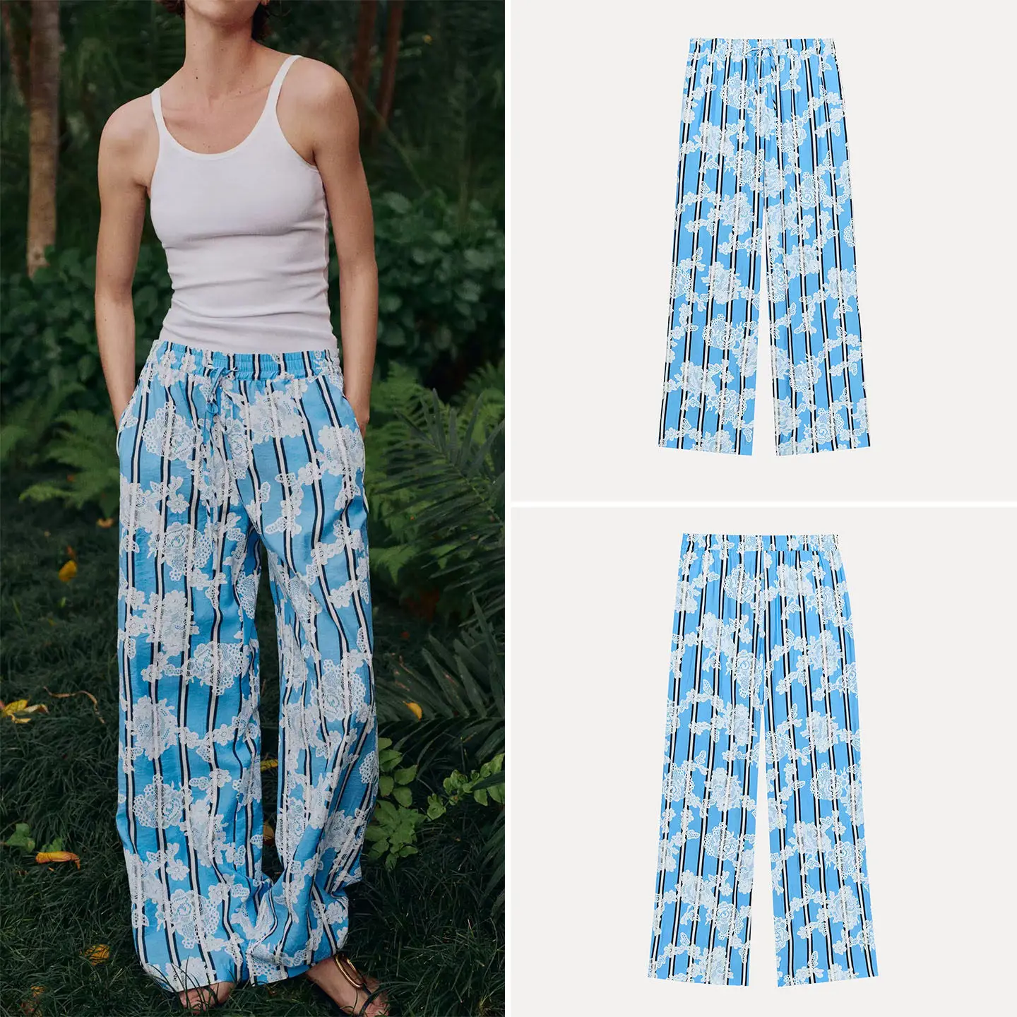 Women's High Waist Printed Elastic Waist Stripe Casual Pants Summer 2026 Fashion Casual Straight Leg Pants Zadata Brand
Women's High Waist Printed Elastic Waist Stripe Casual Pants Summer 2026 Fashion Casual Straight Leg Pants Zadata Brand