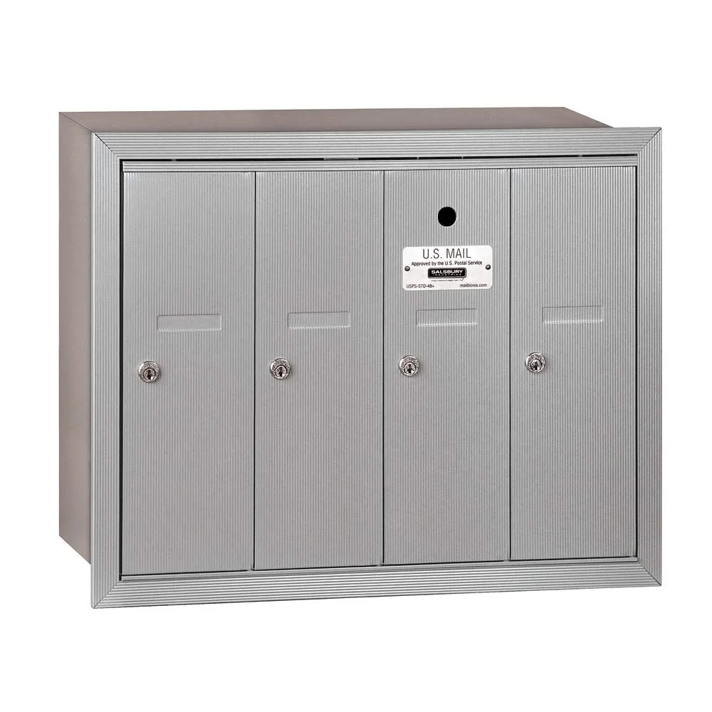 3504ARU Recessed Mounted Vertical Mailbox with 4 Doors and USPS Access, Aluminum, Customized
3504ARU Recessed Mounted Vertical Mailbox with 4 Doors and USPS Access, Aluminum, Customized