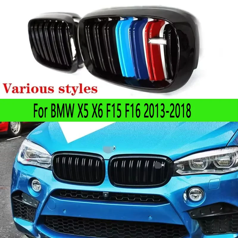 For BMW X5 X6 F15 F16 2013-2018 Kidney Grille Glossy Black ABS M Style Color Plastic Front Bumper Auto Decor Grill Auto Parts
For BMW X5 X6 F15 F16 2013-2018 Kidney Grille Glossy Black ABS M Style Color Plastic Front Bumper Auto Decor Grill Auto Parts