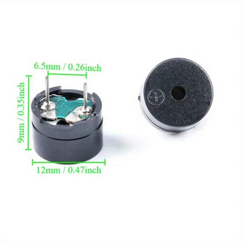 10PCS Passive Buzzer 12MMx8.5MM 12085 42R Resistance 3V 5V 9V 12V in Common Use Mini Piezo Buzzers Kit, for Arduino
10PCS Passive Buzzer 12MMx8.5MM 12085 42R Resistance 3V 5V 9V 12V in Common Use Mini Piezo Buzzers Kit, for Arduino