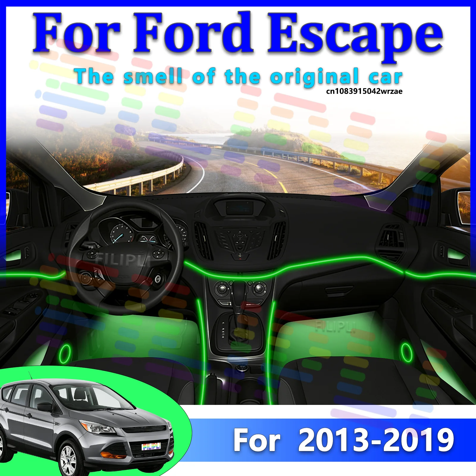 Для Ford Escape 2013-2019: Светодиодные атмосферные лампы, цветная подсветка салона, неоновые полосы с управлением через приложение, 64 RGB-цвета
Для Ford Escape 2013-2019: Светодиодные атмосферные лампы, цветная подсветка салона, неоновые полосы с управлением через приложение, 64 RGB-цвета