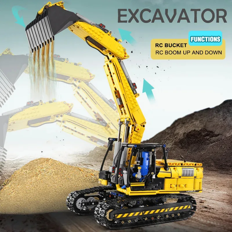 Mould King 13112 Technical Building Kits Motorized Excavator Truck Link Belt 250 X 3-PF Version Tracked Bricks Kids Toys
Mould King 13112 Technical Building Kits Motorized Excavator Truck Link Belt 250 X 3-PF Version Tracked Bricks Kids Toys