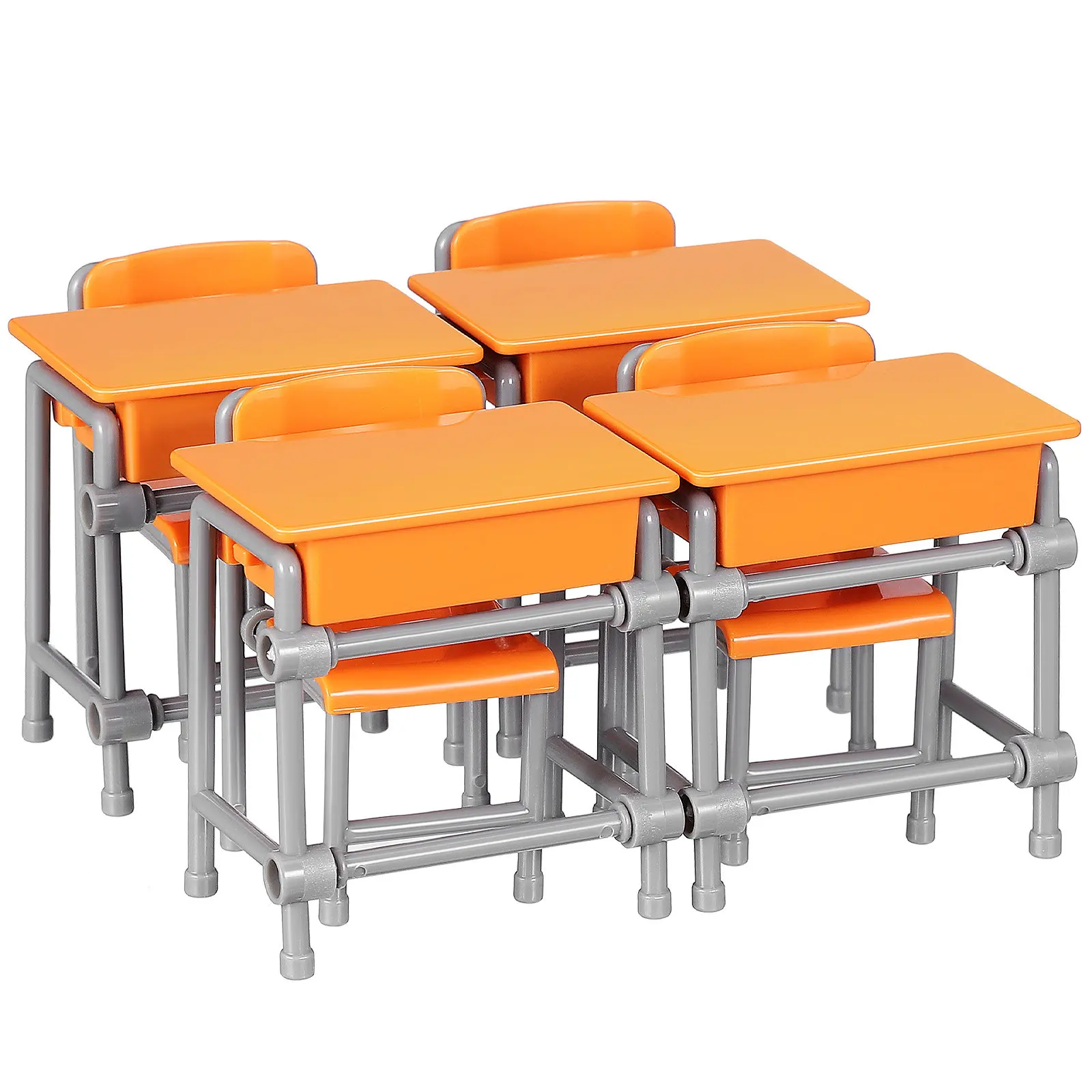 4Sets Miniature School Desk Chair Set Detailed Realistic Decor for Dollhouse Classroom Office Display Tiny Space Saving Mini
4Sets Miniature School Desk Chair Set Detailed Realistic Decor for Dollhouse Classroom Office Display Tiny Space Saving Mini