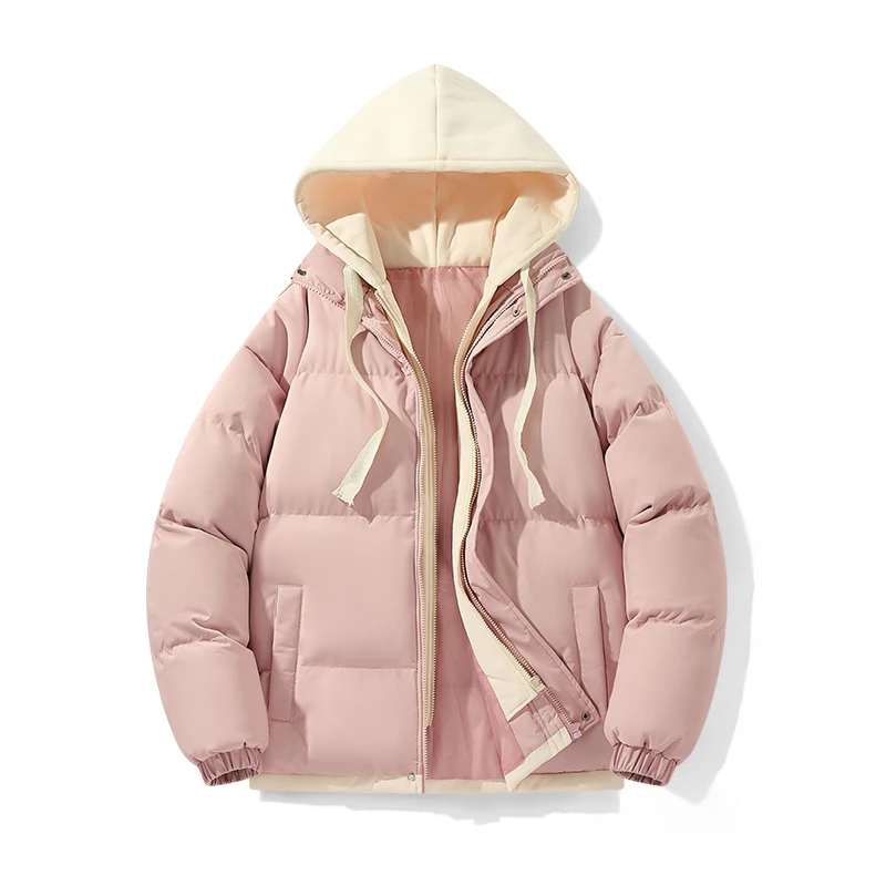 New Hooded Cotton Parkas Men's Trendy Brand Couple Thick Coat Winter Cotton Jacket Brand Fake Two-piece Hooded Bread Jacket
New Hooded Cotton Parkas Men's Trendy Brand Couple Thick Coat Winter Cotton Jacket Brand Fake Two-piece Hooded Bread Jacket