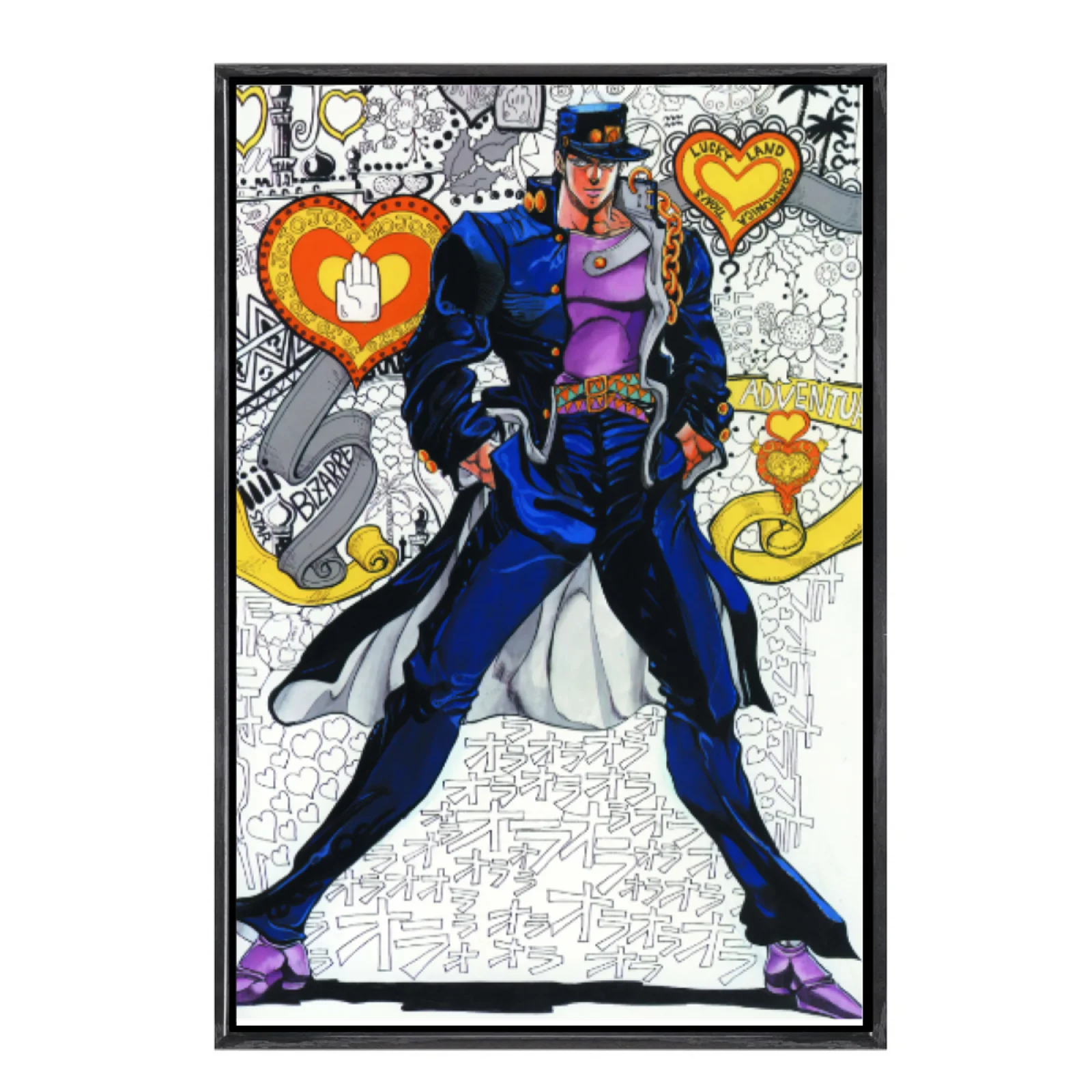 Японская манга «Невероятные приключения Джоджо», многоразмерный холст, постер в двойной рамке, настенное искусство, домашний декор, домашний декор
Японская манга «Невероятные приключения Джоджо», многоразмерный холст, постер в двойной рамке, настенное искусство, домашний декор, домашний декор