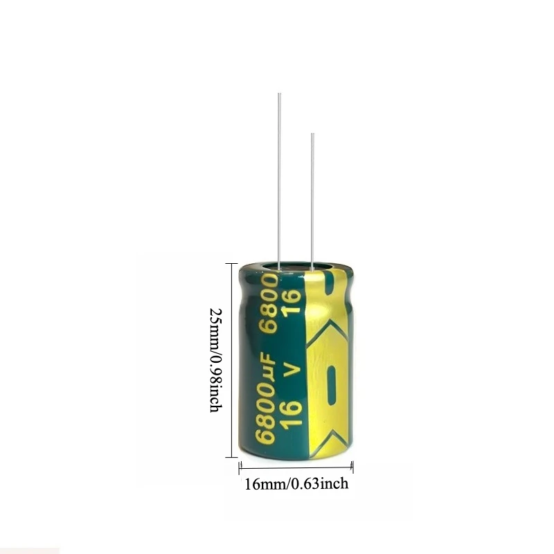 20pcs 16V 6800uF Electrolytic Capacitor High Frequency Low ESR Long Life Green Gold 16x25mm for Power Supply
20pcs 16V 6800uF Electrolytic Capacitor High Frequency Low ESR Long Life Green Gold 16x25mm for Power Supply