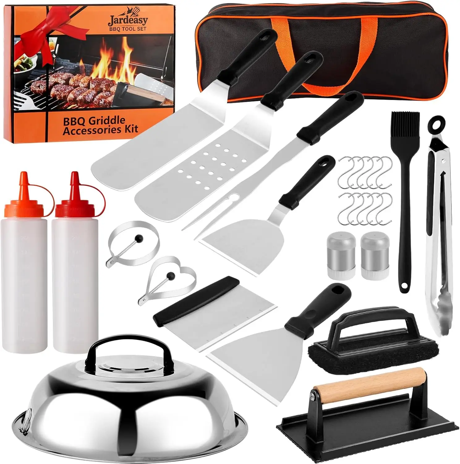 29-Piece Grill Tools Set, Heavy Duty Stainless Steel BBQ Accessories for Outdoor BBQ & Camping
29-Piece Grill Tools Set, Heavy Duty Stainless Steel BBQ Accessories for Outdoor BBQ & Camping