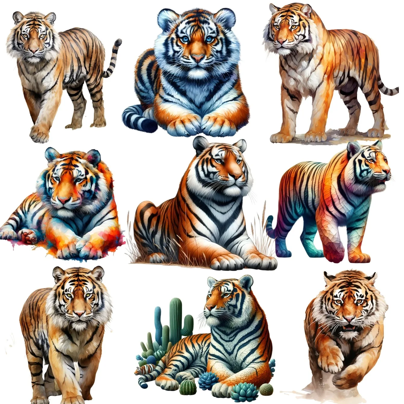 17pcs Creative Cute Self-made Watercolor Wildlife Tigers Scrapbooking Stickers /Decorative /DIY Craft Photo Albam Paper
17pcs Creative Cute Self-made Watercolor Wildlife Tigers Scrapbooking Stickers /Decorative /DIY Craft Photo Albam Paper