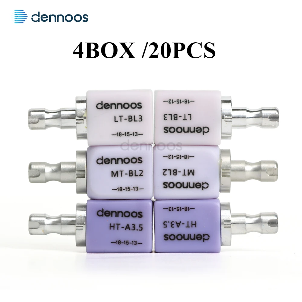 20Pcs Dennoos Dental Lithium Disilicate C14 Glass Ceramic Blocks For Sirona Chairside Restoration Dental Lab Aesthetic Materials
20Pcs Dennoos Dental Lithium Disilicate C14 Glass Ceramic Blocks For Sirona Chairside Restoration Dental Lab Aesthetic Materials