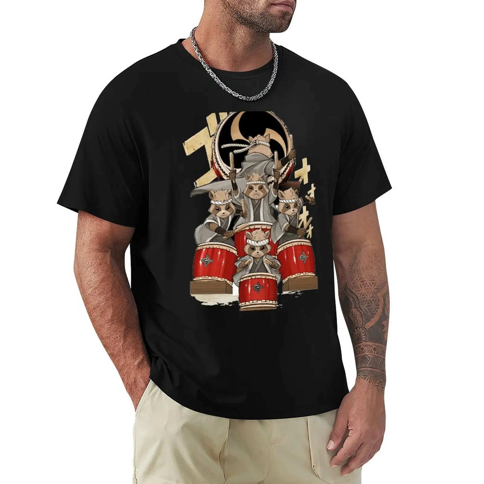 Taiko Tanuki play drum T-Shirt graphic t shirts designer shirts customs basketball graphic tees Men's t-shirt
Taiko Tanuki play drum T-Shirt graphic t shirts designer shirts customs basketball graphic tees Men's t-shirt