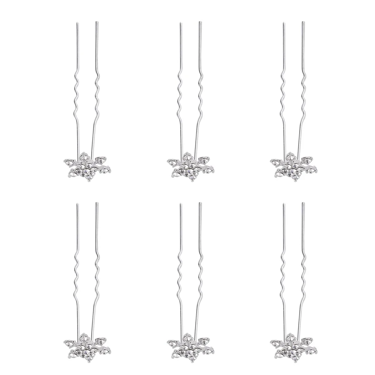 6pcs Women'S U-Shaped Hair Pins Rhinestone Snowflake Decorative Hair Clips White Durable Hard Alloy Elegant Crystal Pearl
6pcs Women'S U-Shaped Hair Pins Rhinestone Snowflake Decorative Hair Clips White Durable Hard Alloy Elegant Crystal Pearl