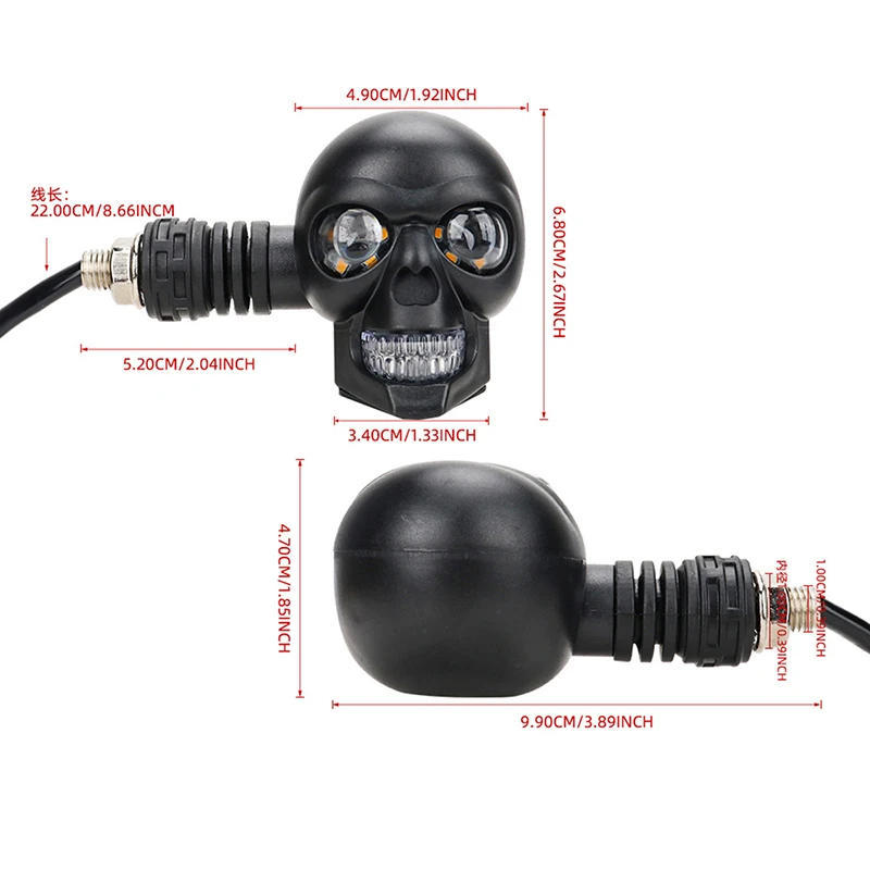 2Pcs Dual-Color LED Skull Fog Lights, Waterproof Turn Signal Auxiliary Headlights For Moto, ATV, Scooter, Racer Spotlight
2Pcs Dual-Color LED Skull Fog Lights, Waterproof Turn Signal Auxiliary Headlights For Moto, ATV, Scooter, Racer Spotlight