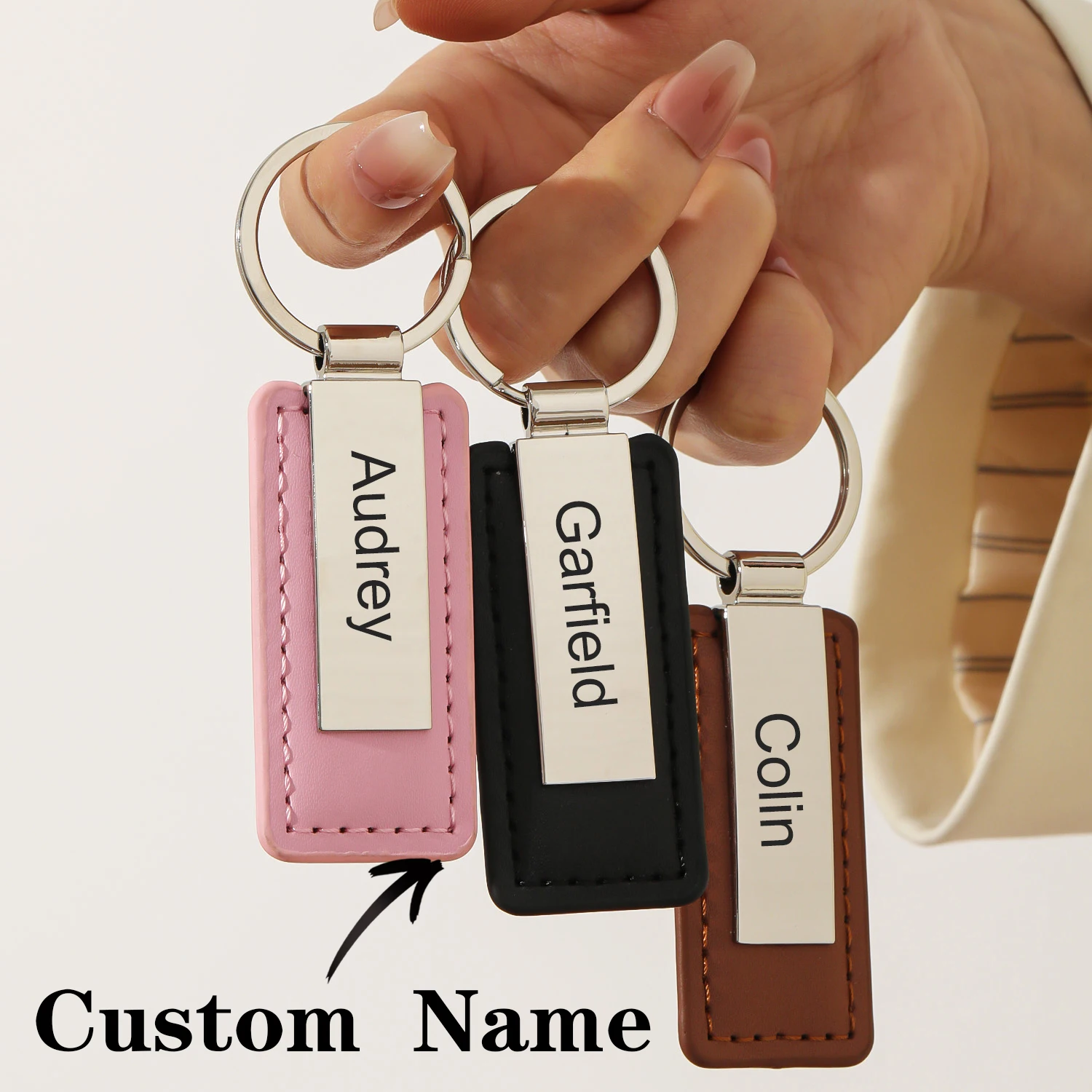 Кожаный брелок с именем на заказ и металлической пластиной, индивидуальный подарок с гравировкой для мужчин, женщин, студентов, практичный аксессуар для ежедневного использования
Кожаный брелок с именем на заказ и металлической пластиной, индивидуальный подарок с гравировкой для мужчин, женщин, студентов, практичный аксессуар для ежедневного использования