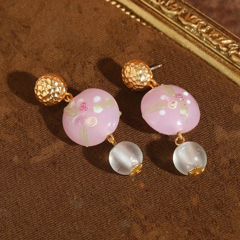 Vintage Pink Drop Earrings Wedding Dangle Glass Woman Jewelry Luxury Party High Quality Elegant Trends 2026 Accessories Designer
Vintage Pink Drop Earrings Wedding Dangle Glass Woman Jewelry Luxury Party High Quality Elegant Trends 2026 Accessories Designer